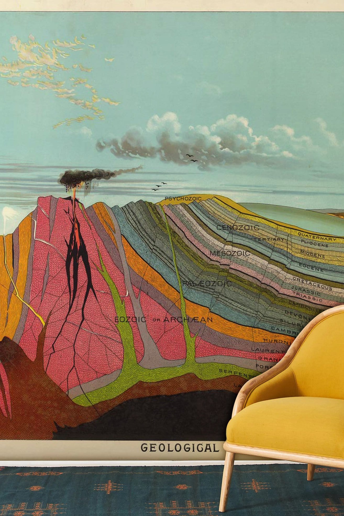 Papier peint mural structure de volcan - Le meilleur Papier peint panoramique Sur mesure