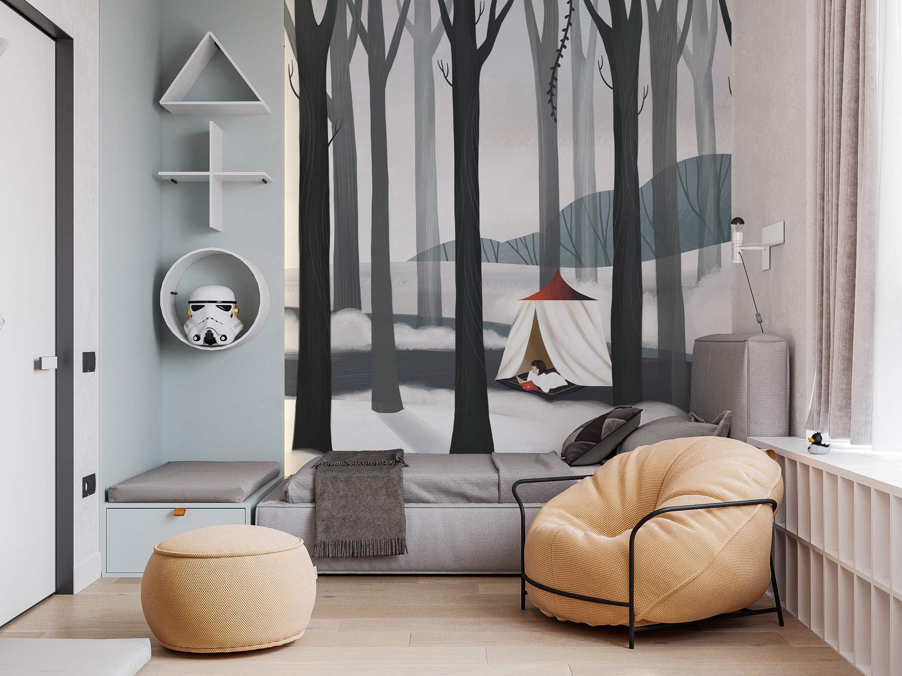 Papier peint mural sur le thème de la lecture - Le meilleur Papier peint panoramique Sur mesure