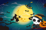 Papier peint mural Halloween Manoir Hanté Nuit Mystérieuse - Vignette | Mr Papier Peint