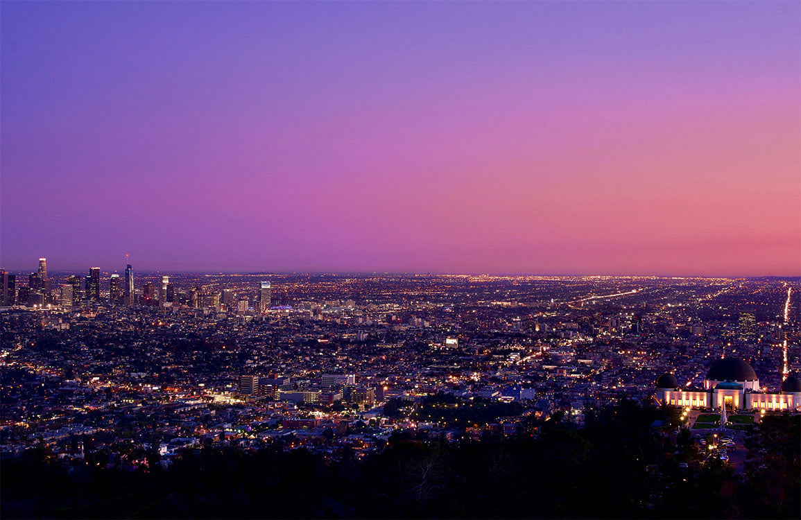 Papier peint mural surplombant Los Angeles - Le meilleur Papier peint panoramique Sur mesure