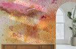 Papier peint mural Tache d’encre aquarelle rose orange et brun - Vignette | Mr Papier Peint