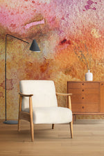 Papier peint mural Tache d’encre aquarelle rose orange et brun - Vignette | Mr Papier Peint