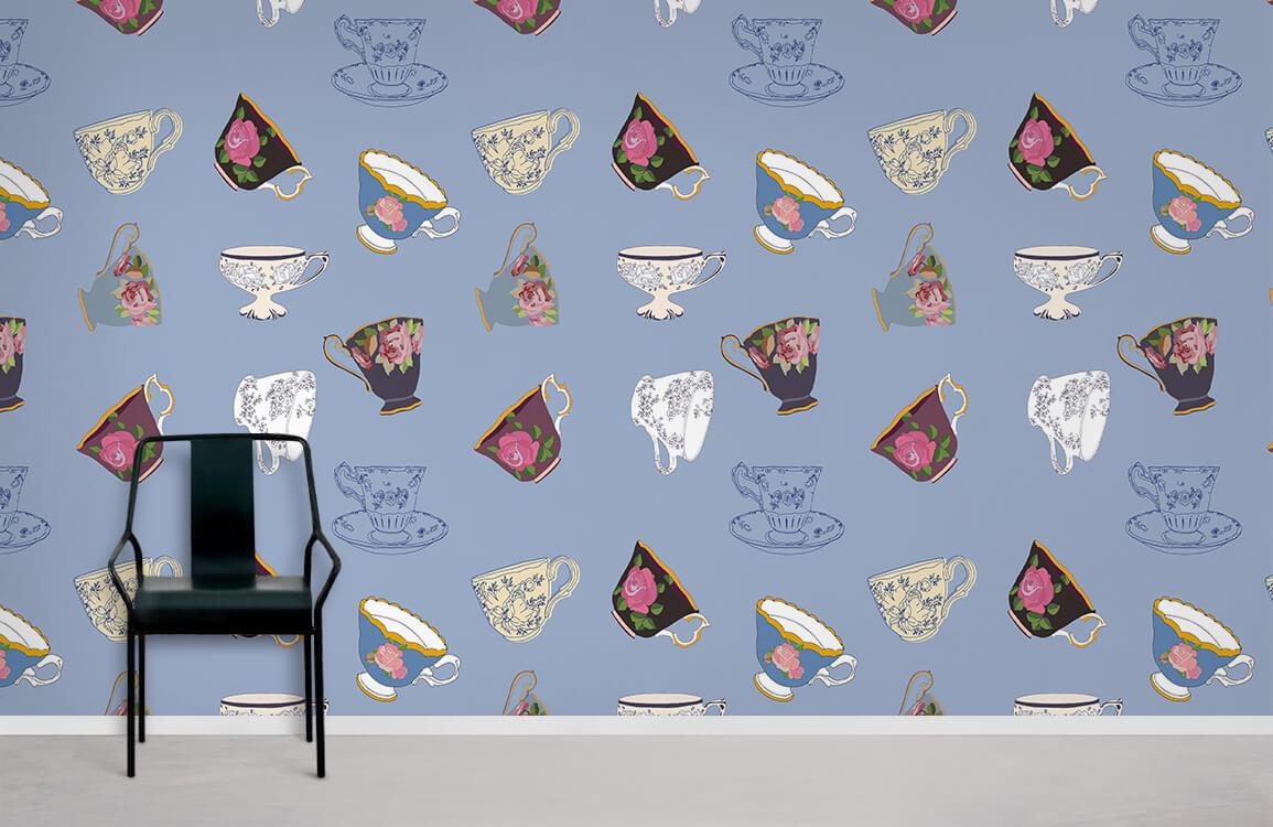 Papier peint mural Tasses Colorées - Le meilleur Papier peint panoramique Sur mesure