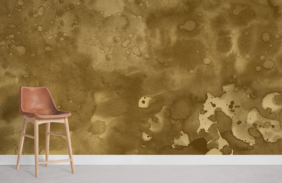 Bar stool en plastique brun avec jambes en bois pour mural teinté vintage Papier Peint Mural