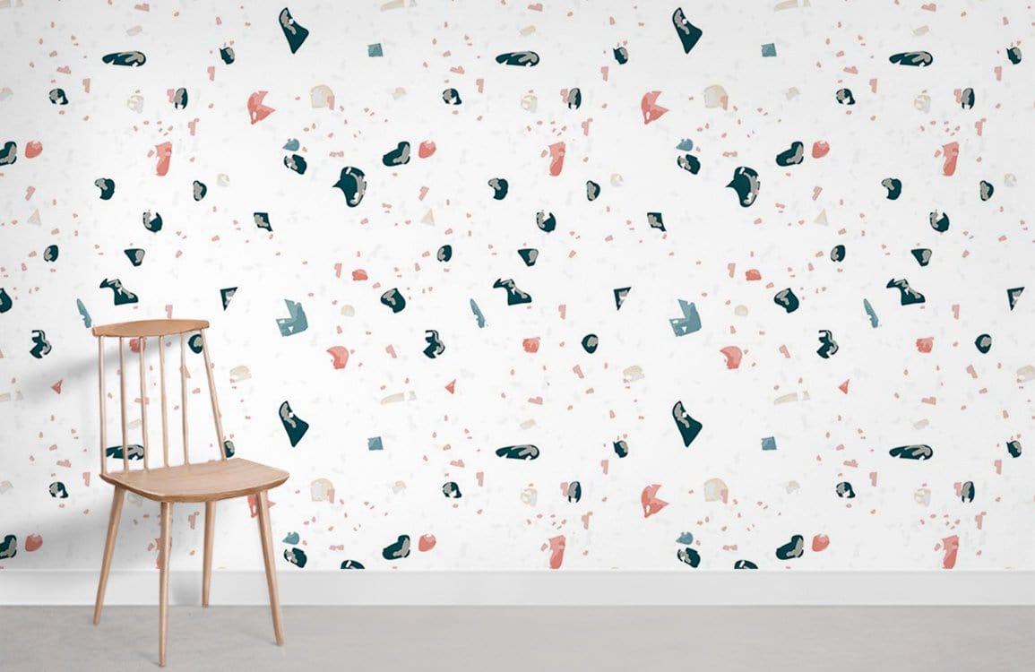 Papier peint mural Terrazzo Blanc - Le meilleur Papier peint panoramique Sur mesure