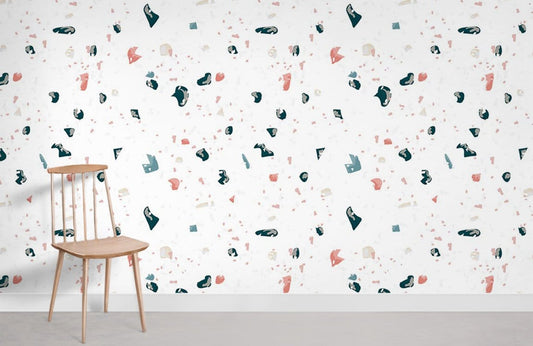 Papier peint mural Terrazzo Blanc - Le meilleur Papier peint panoramique Sur mesure