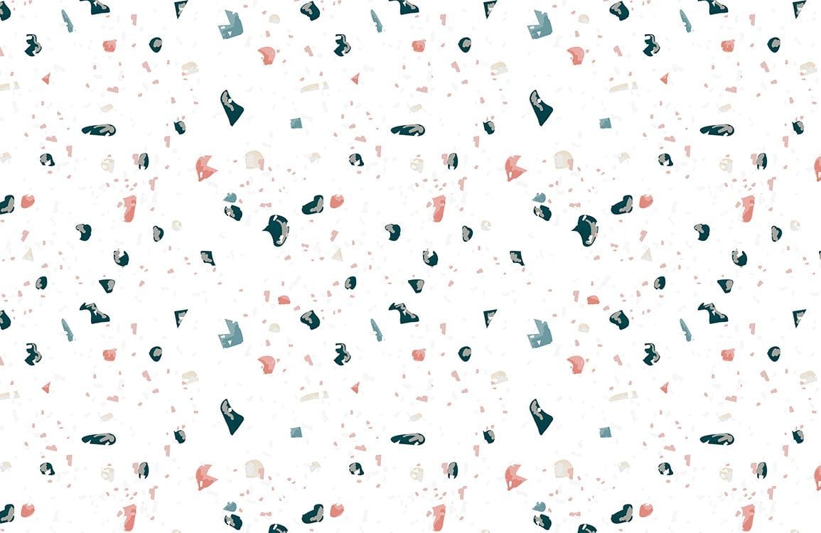Papier peint mural Terrazzo Blanc - Le meilleur Papier peint panoramique Sur mesure