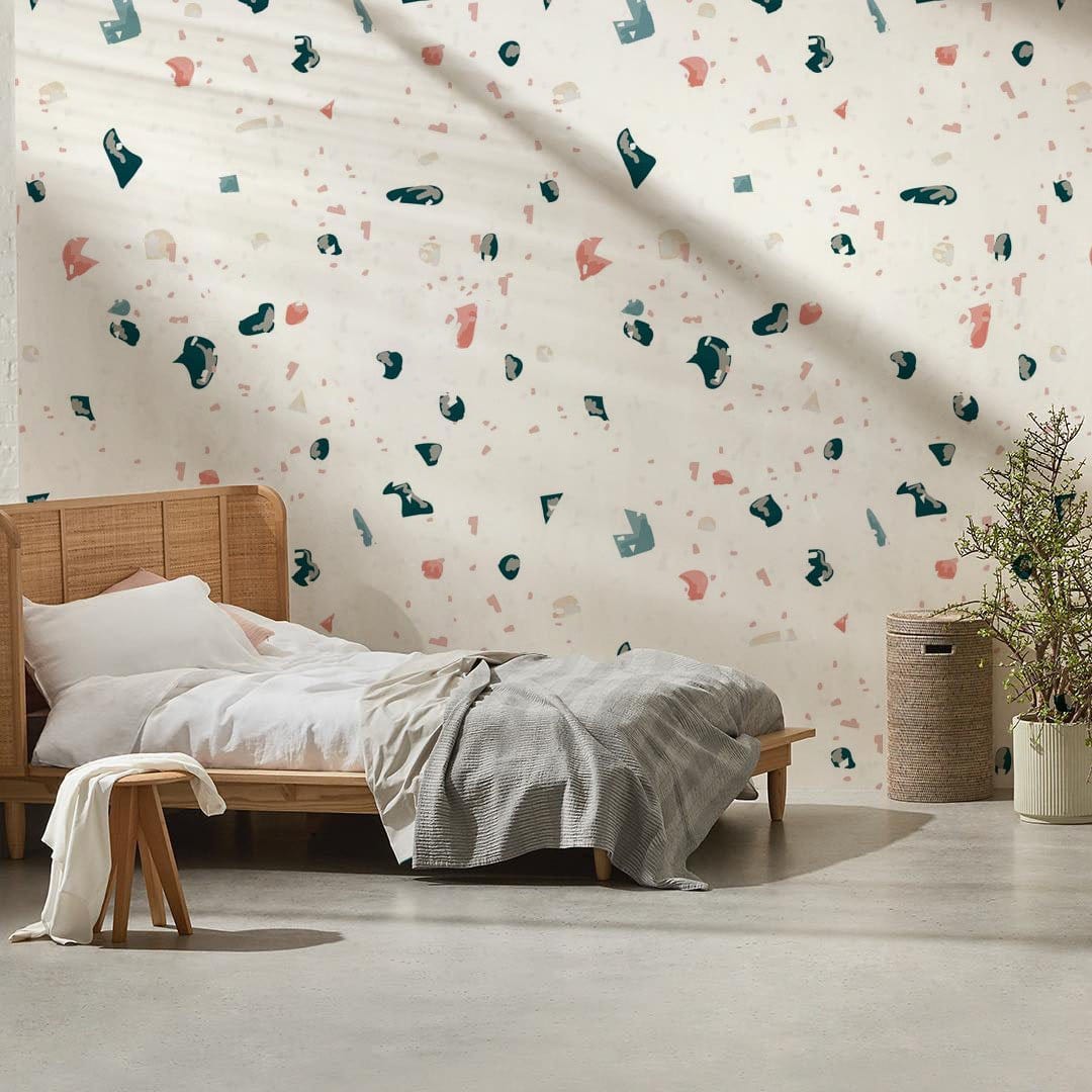 Papier peint mural Terrazzo Blanc - Le meilleur Papier peint panoramique Sur mesure
