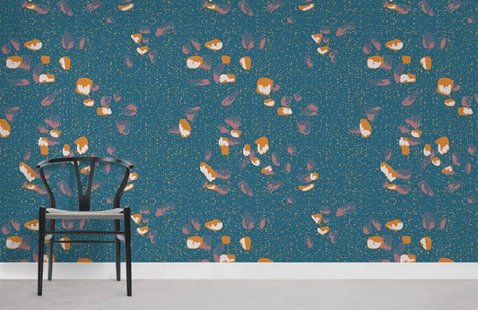 Papier peint mural Terrazzo Bleu - Le meilleur Papier peint panoramique Sur mesure