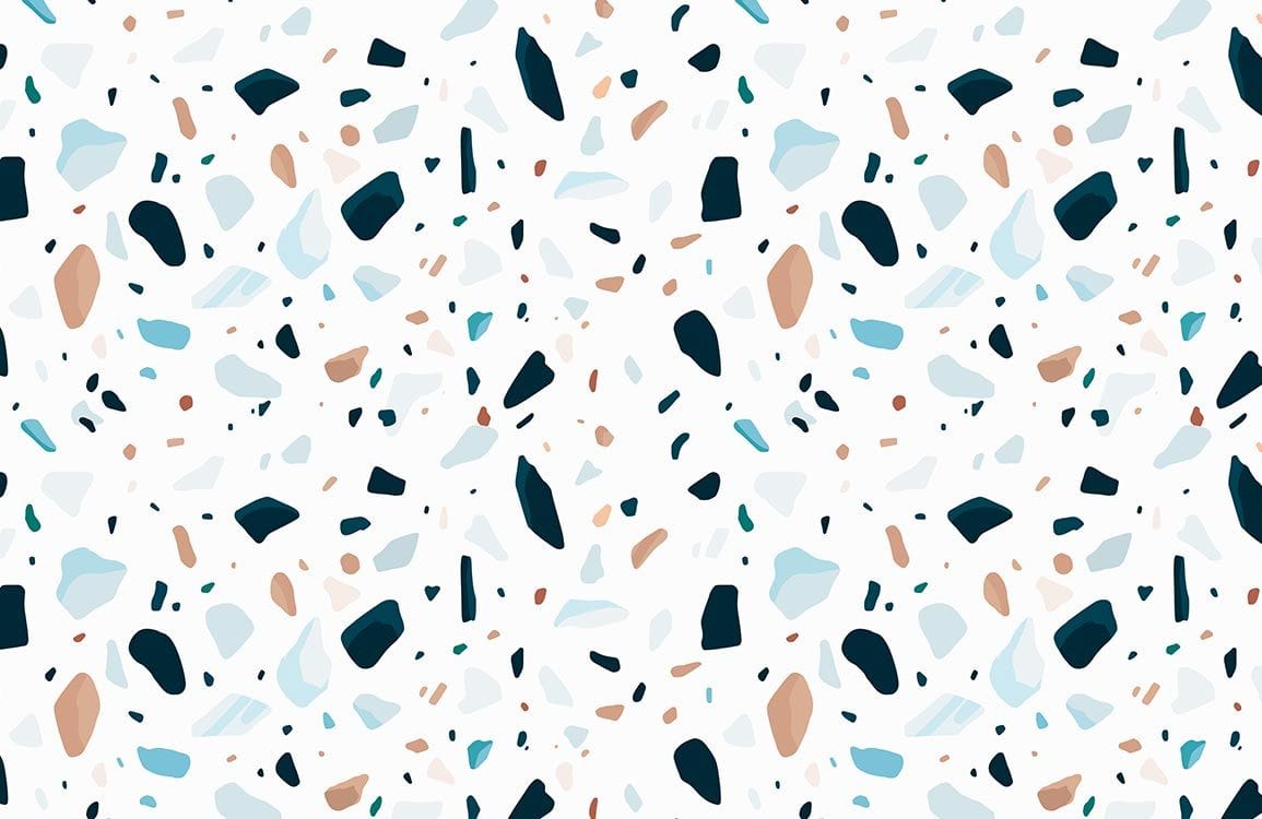 Papier peint mural Terrazzo coloré - Le meilleur Papier peint panoramique Sur mesure