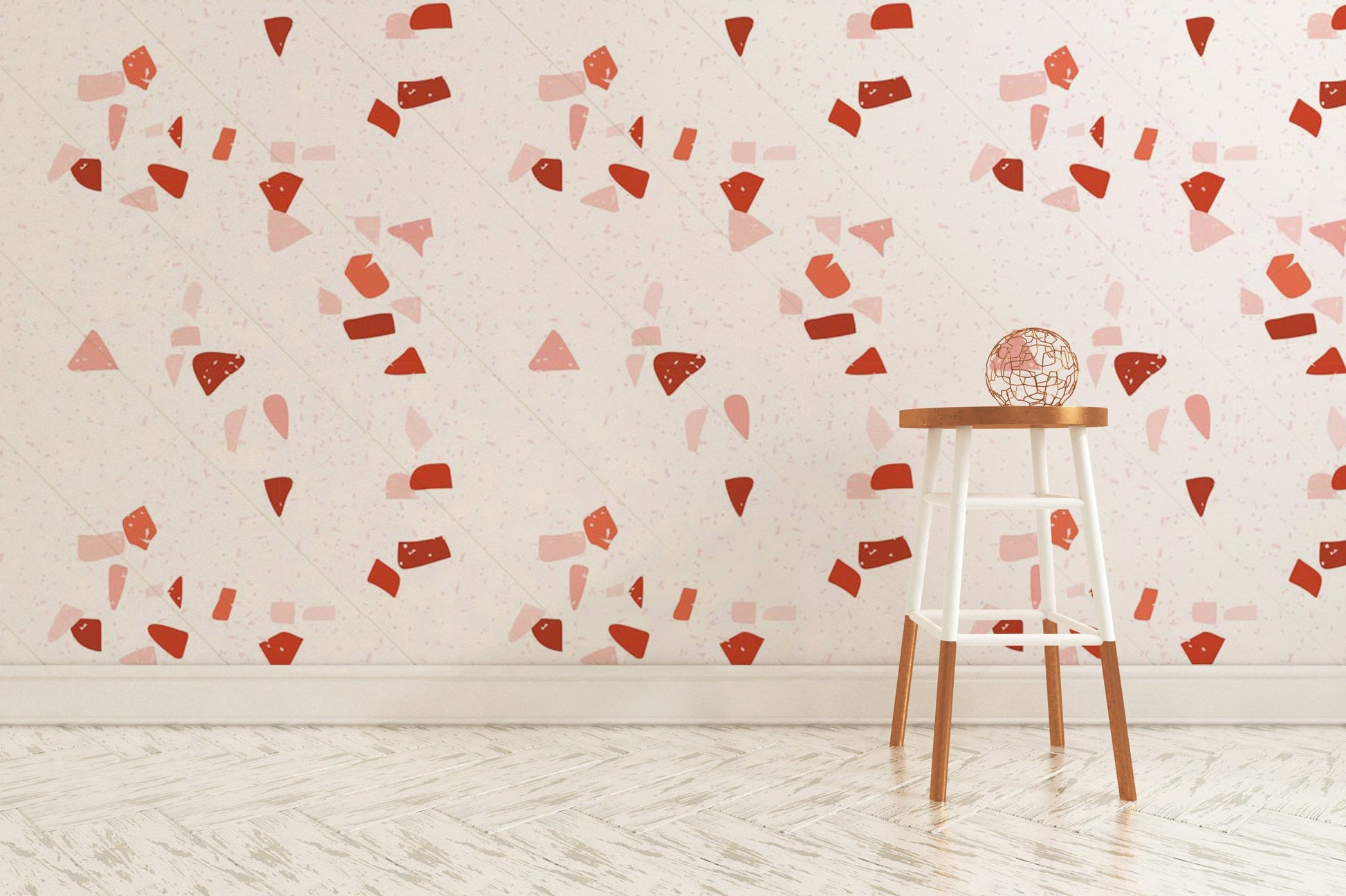 Papier peint mural Terrazzo Orange - Le meilleur Papier peint panoramique Sur mesure