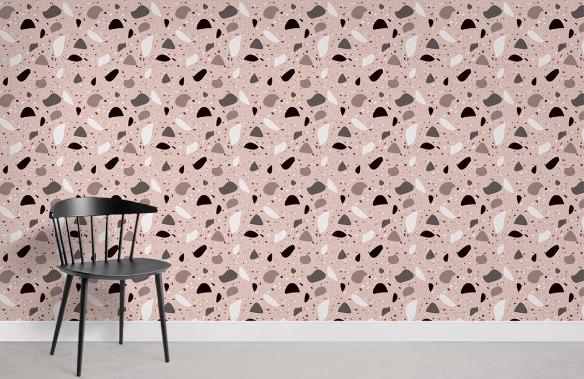 Papier peint mural Terrazzo rose - Le meilleur Papier peint panoramique Sur mesure