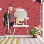 Papier peint mural Terrazzo Rouge Foncé - Vignette | Mr Papier Peint