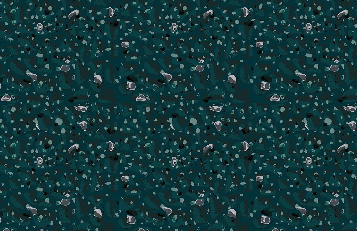Papier peint mural terrazzo vert foncé - Le meilleur Papier peint panoramique Sur mesure