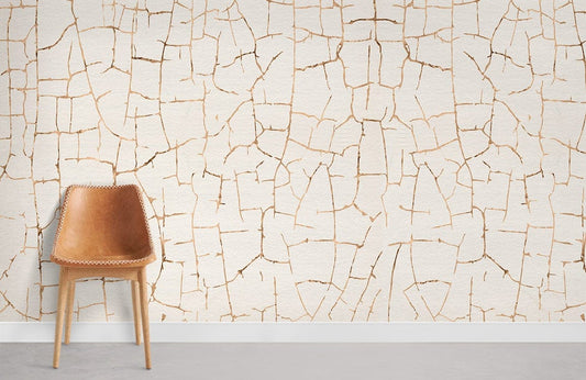 Papier peint mural Terre craquelée - Le meilleur Papier peint panoramique Sur mesure