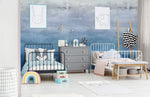 Papier peint mural texturé bleu aquarelle pour chambre enfant féerique - Vignette | Mr Papier Peint