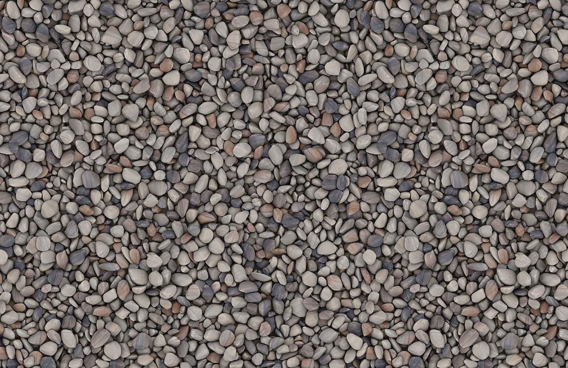 Papier peint mural texture pavé II avec galets gris et beige pour une ambiance unique