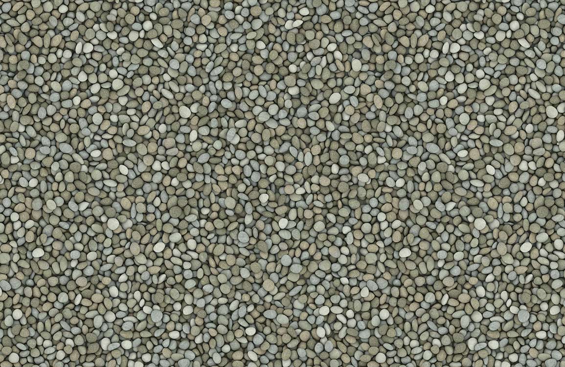 Papier peint mural texture pavé avec petits galets gris et blancs, décor mural élégant