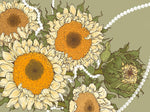 Papier Peint Mural Tournesol avec Bijoux - Vignette | Mr Papier Peint