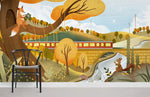 Papier peint mural Train d'Automne - Vignette | Mr Papier Peint