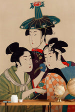 Papier peint mural Trois Jeunes Femmes évasion artistique élégante - Vignette | Mr Papier Peint