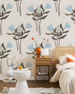 Papier peint mural Tulipe Bleue - Vignette | Mr Papier Peint