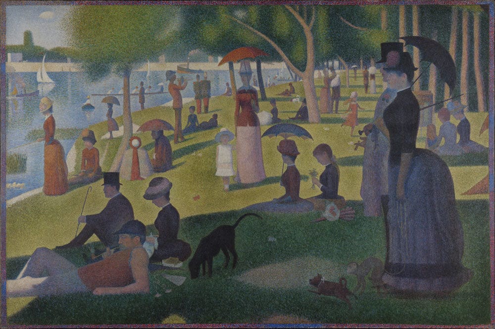 Papier peint mural représentant un après-midi à l’Île de la Grande Jatte