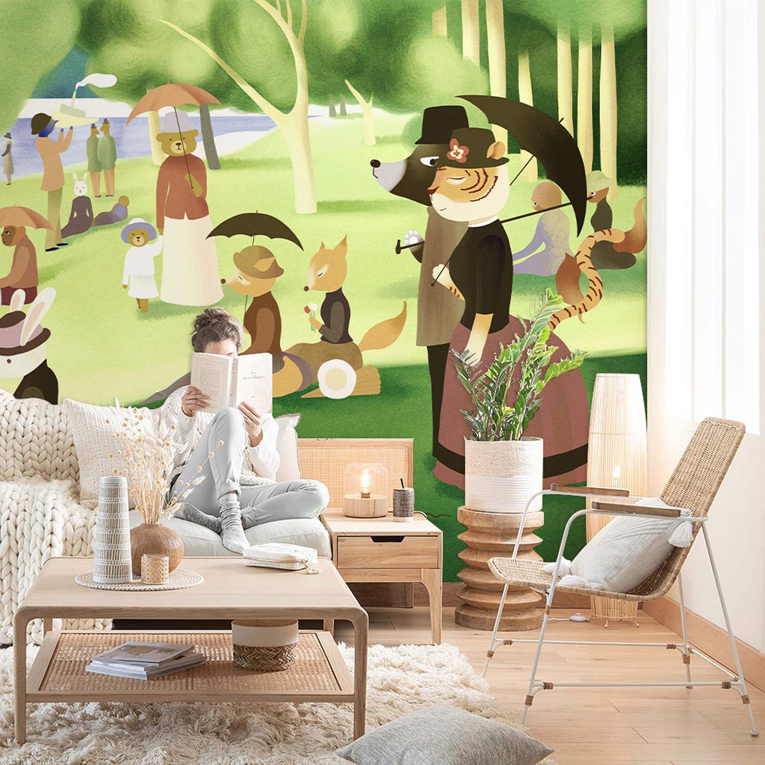 Papier peint mural Un Dimanche Après-midi II - Le meilleur Papier peint panoramique Sur mesure