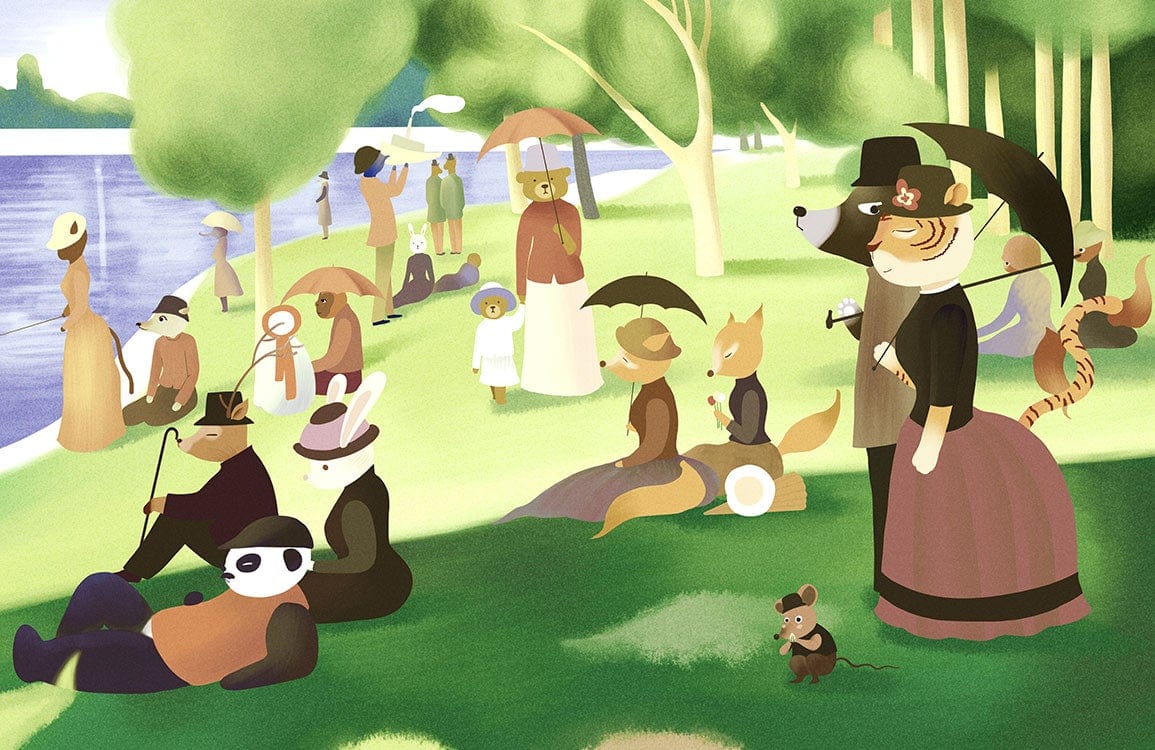Papier peint mural Un Dimanche Après-midi II - Le meilleur Papier peint panoramique Sur mesure