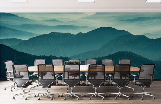 Papier Peint Mural Vague de Montagne - Le meilleur Papier peint panoramique Sur mesure