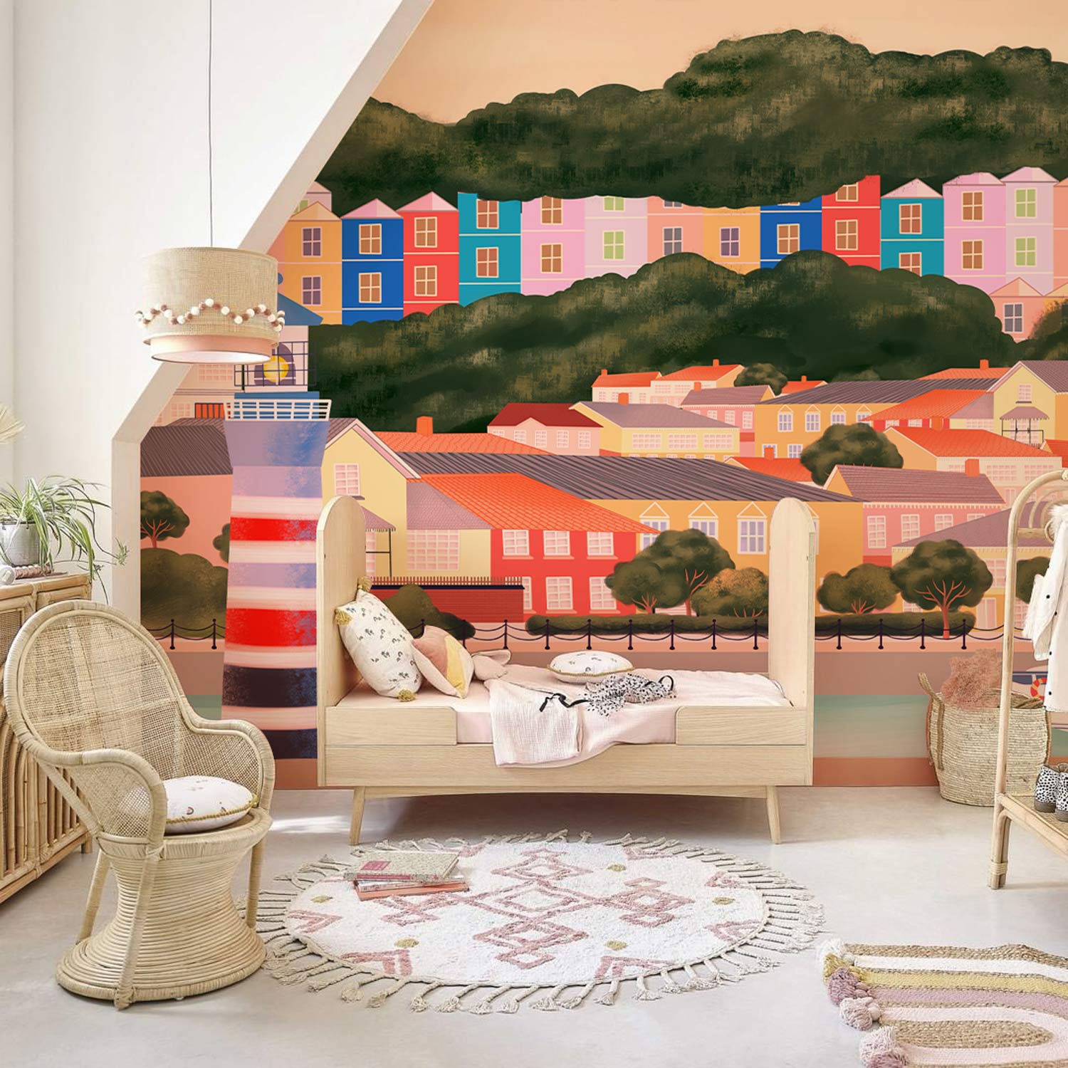 Papier peint mural Village de Montagne II - Le meilleur Papier peint panoramique Sur mesure