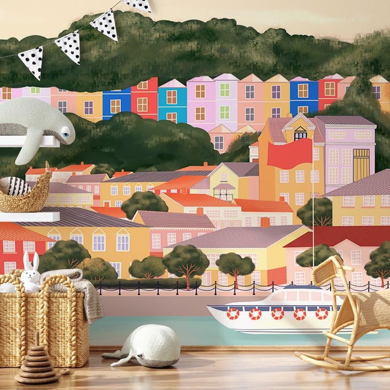 Papier peint mural Village de Montagne II - Le meilleur Papier peint panoramique Sur mesure