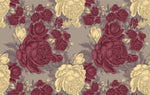 Papier peint mural vintage aux grandes pivoines et miroir doré - Vignette | Mr Papier Peint