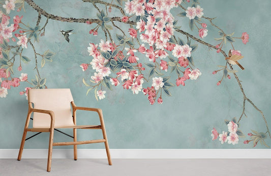 Papier peint mural vintage de pivoines - Le meilleur Papier peint panoramique Sur mesure