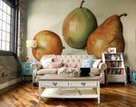 Papier peint mural vintage Poires Souvenirs et Chaleur d’Autrefois - Vignette | Mr Papier Peint
