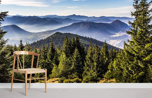 Papier peint mural Vue sur la montagne - Le meilleur Papier peint panoramique Sur mesure