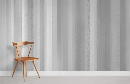 Papier peint panoramique à rayures grises - Le meilleur Papier peint panoramique Sur mesure