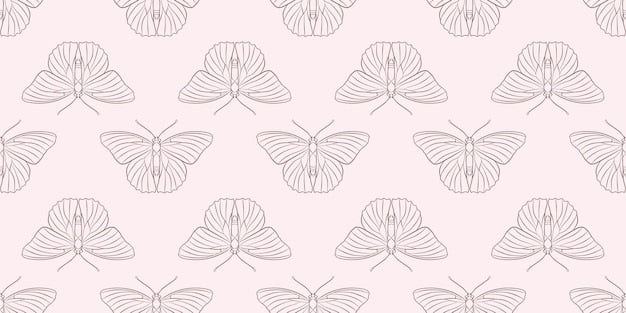 Papier peint pastel Ailes Rêveuses motif papillon rose délicat