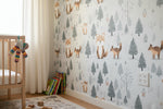 Papier peint renard mignon pour une chambre enfant esprit hiver - Vignette | Mr Papier Peint