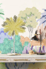 Papier Peint représentant une forêt tropicale colorée. - Vignette | Mr Papier Peint