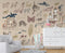Papier peint safari dans la collection Safari Chic pour une chambre d’enfants avec motifs animaux