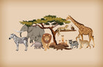 Papier Peint Safari Chic: Panorama Animaux Sauvages! - Vignette | Mr Papier Peint