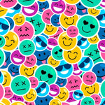 Papier Peint Smiley Coloré - Bonheur En Motifs - Vignette | Mr Papier Peint