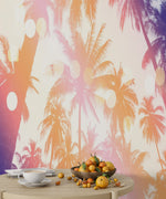 Papier Peint Sunset Tropique: Palmiers & Coco - Vignette | Mr Papier Peint