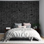 Papier Peint Texture Mur de Briques Noires - Design Urbain - Vignette | Mr Papier Peint