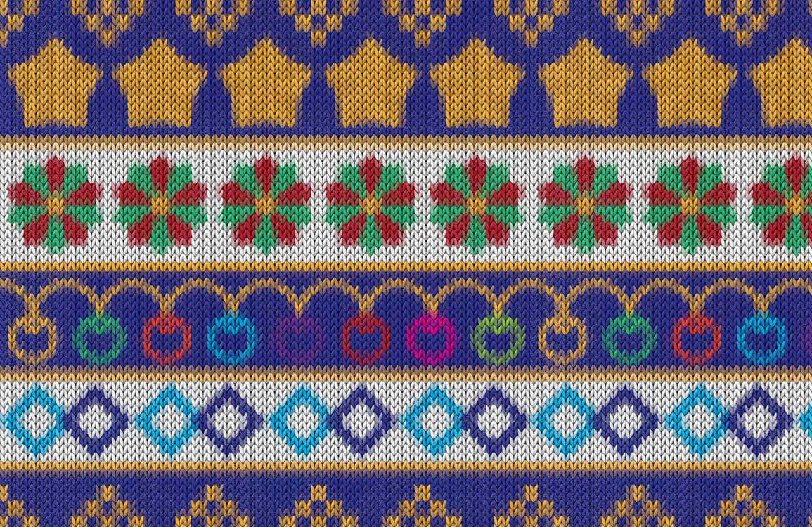 Image d’un motif de pull de Noël en tricot sans couture, touche d’élégance