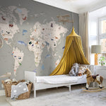 Papier peint vintage monde éveil des rêves et curiosité enfantine - Vignette | Mr Papier Peint