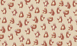 Papier peint mural paresseux rêveur sur fond marron bois et gris - Vignette | Mr Papier Peint