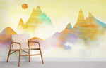 Papier peint mural Encre Montagne II élégance et sérénité panoramique - Vignette | Mr Papier Peint