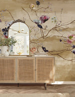 Papier peint branches fleuries pour une peinture murale sereine - Vignette | Mr Papier Peint